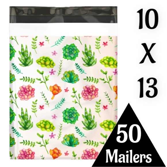 50 10X13 Poly Mailers Succulents Shipping Envelopes PRICE IS FIRM - Picture 2 of 6